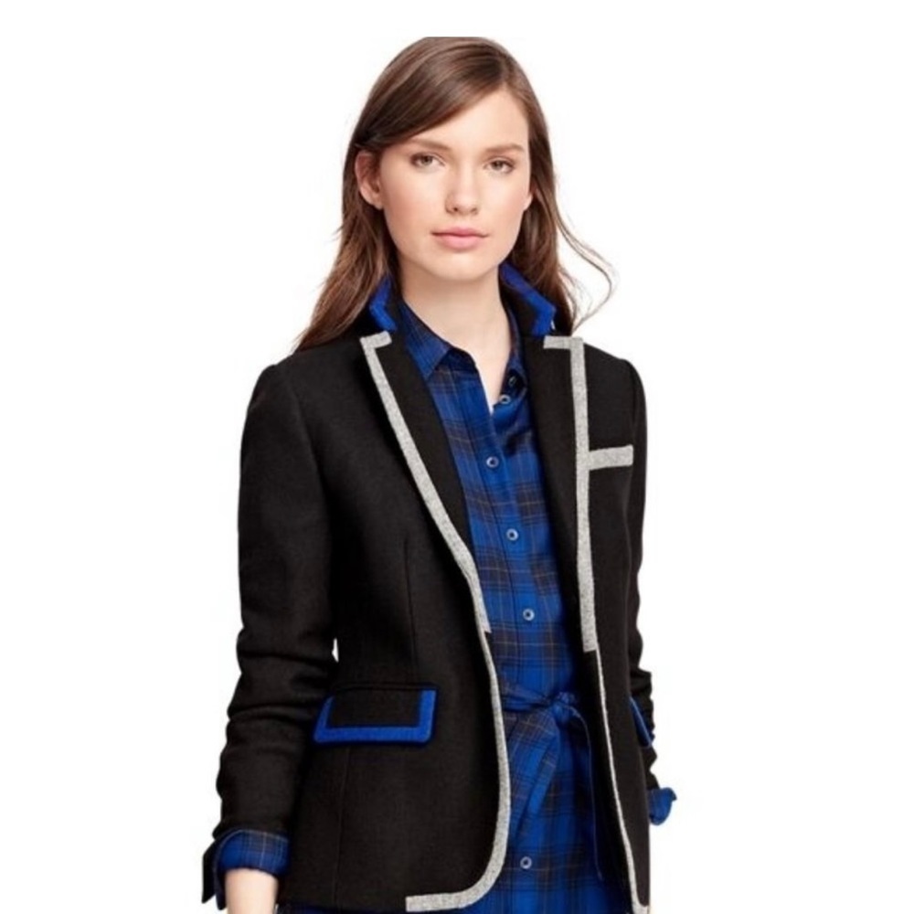 Brooks Brothers Colorblock Trim Blazer Size 6 - Picture 1 of 7